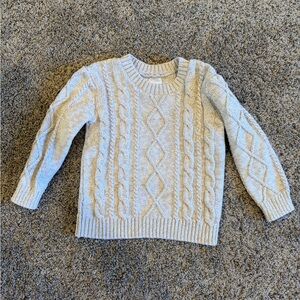 Cozy Cream Cable Knit Kids Sweater